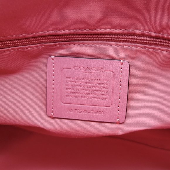 Coach Gallery Tote in Signature Canvas 79609 Brown Watermelon - Picture 7 of 8